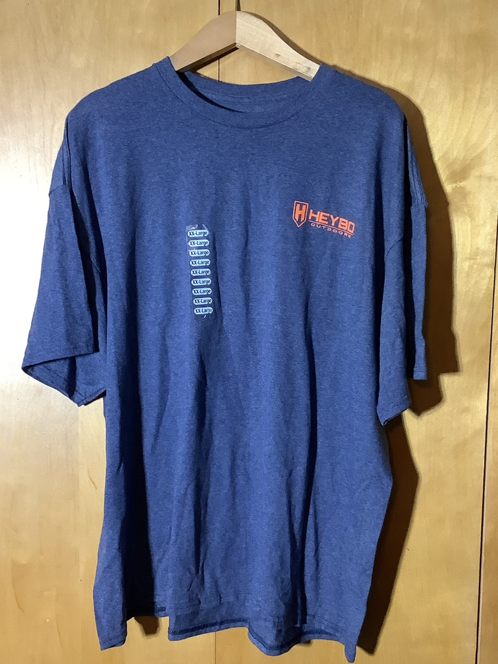 Heybo Outdoors heathered navy Tshirt, size XXL